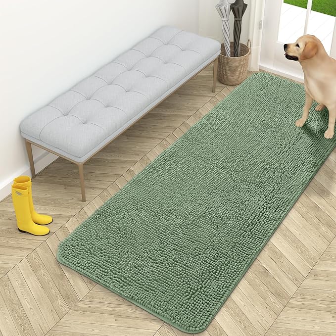 OLANLY Dog Door Mat for Muddy Paws 59x24, Absorbs Moisture and Dirt, Absorbent by OLANLY