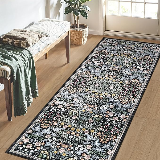 Runner Rug for Entryway: 2.6x8 Kitchen Rugs Non Slip Washable Ultra-Thin Soft - Image 3