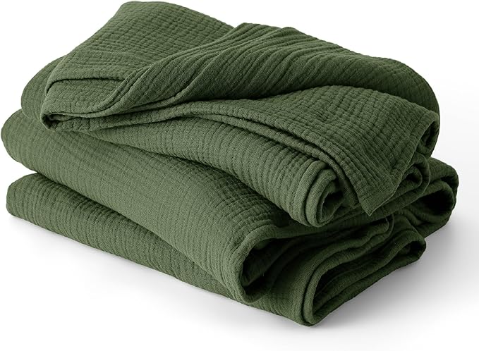 Bedsure 100% Cotton Muslin Blanket King Size by BEDSURE