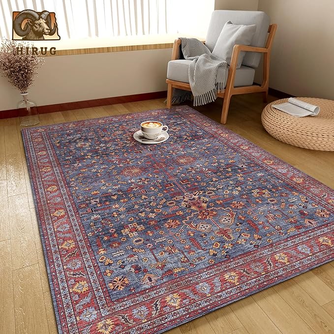 Washable Area Rug 3' x 5 ' Vintage Traditional Persian Mat - Image 4