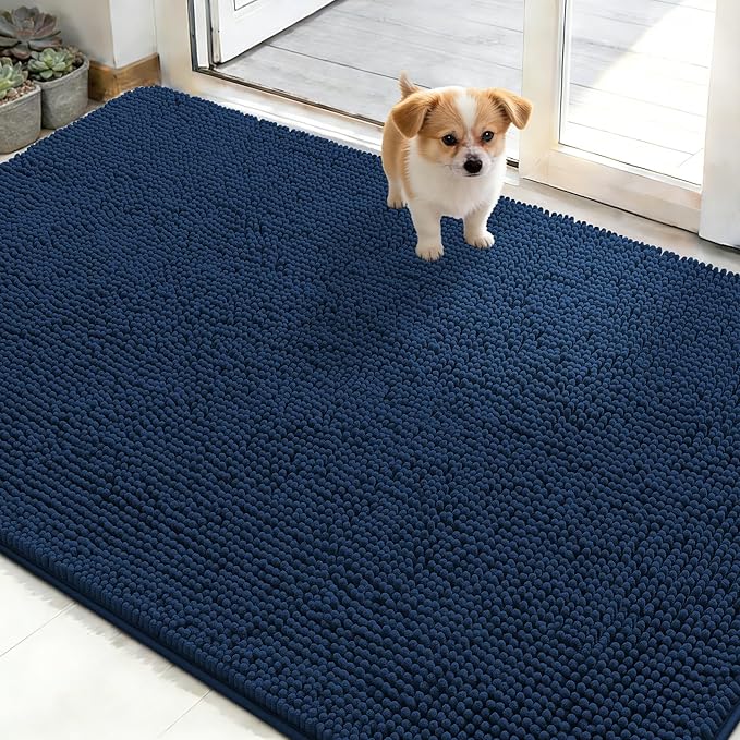 OLANLY Dog Door Mat for Muddy Paws 48x30, Absorbs Moisture and Dirt, Absorbent by OLANLY