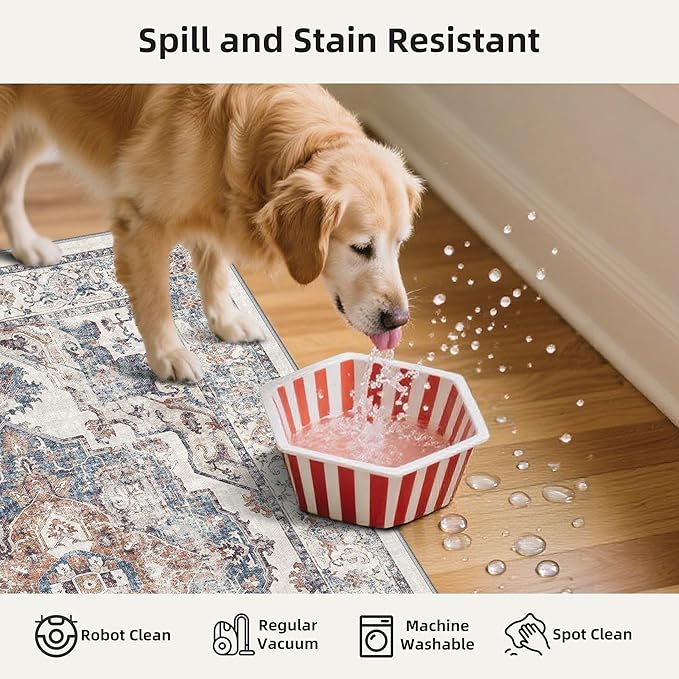 4 Pieces Kitchen Rug Set: Washable Water Resisitant Carpet - Image 2
