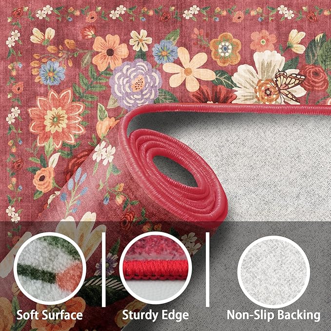 2x4 Entryway Runner Rugs, Non Slip Washable Rugs - Image 7