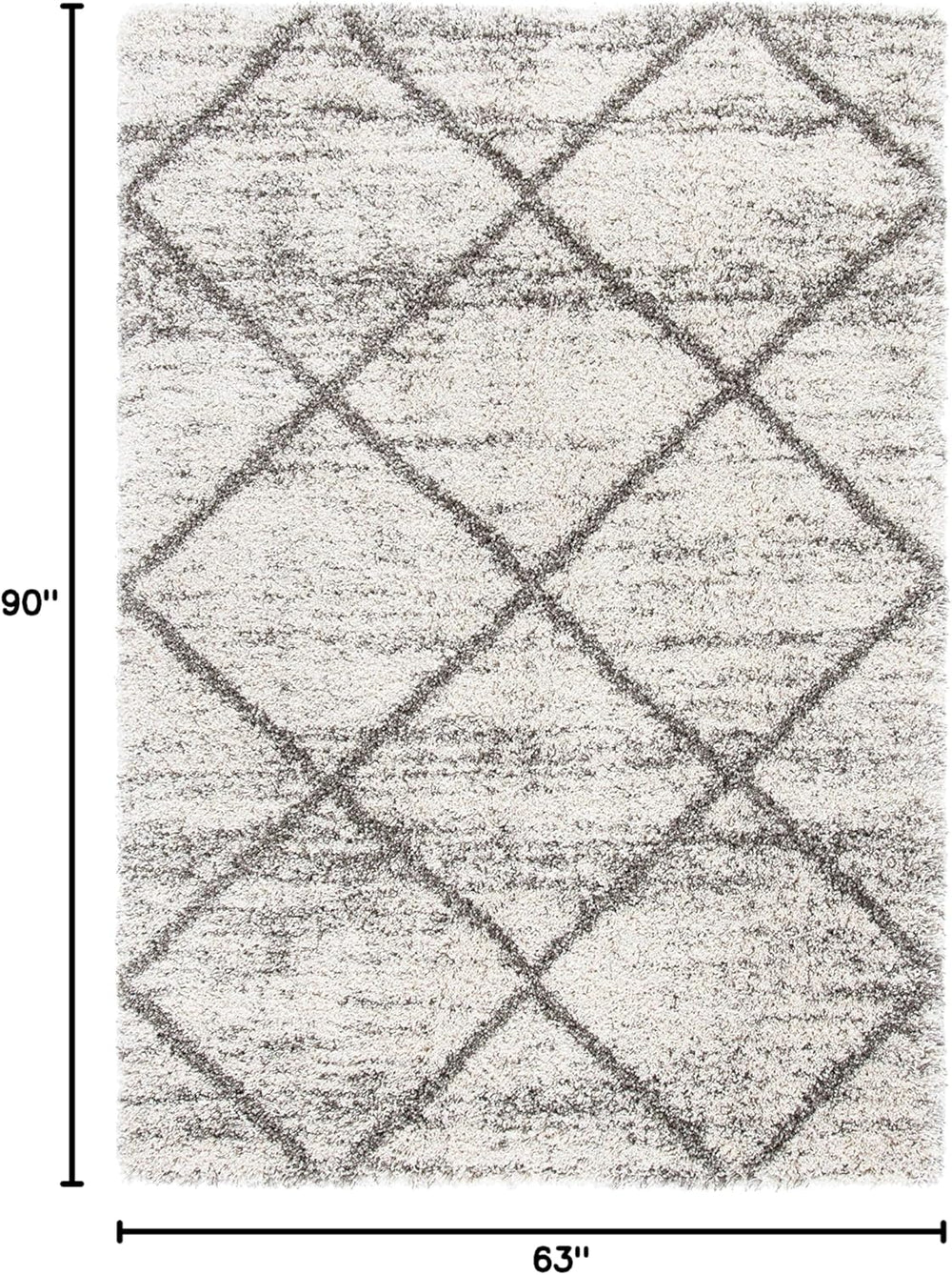 SAFAVIEH Hudson Shag Collection Area Rug - 5'3" x 7'6", Gre...