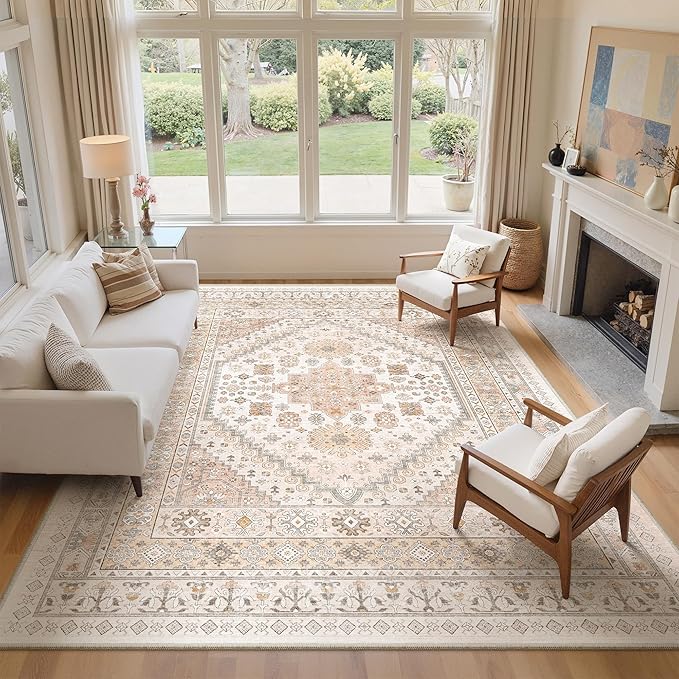 zesthome 9x12 Area Rugs for Living Room, Non-Slip Backing Washable Rugs - Image 4