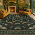 Hazo Haus Dark Green Insect Area Rugs 8x10 by HazoHaus
