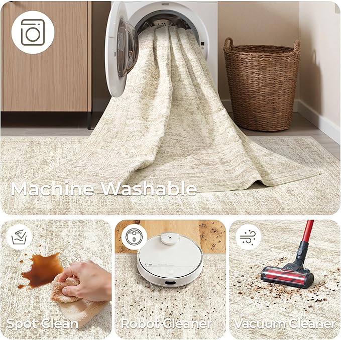 4x10 Runner Rug, Washable Hallway Runner Rug - Image 8