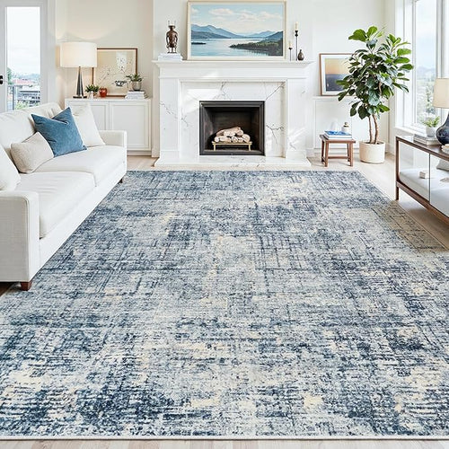 6x9 Area Rugs for Living Room Washable Rug: Anti-Skid Abstract Modern Living by Crority