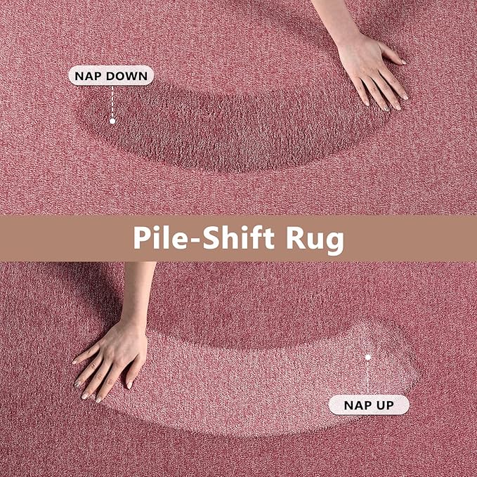 FinRèc 5x7 Washable Area Rugs for Bedroom Living Room, Low Pile Thin Rug Solid - Image 8