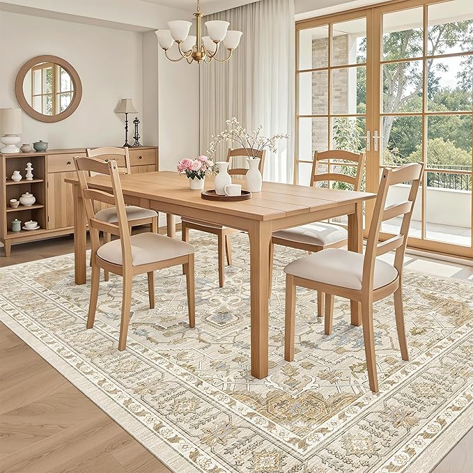 Madane 5x7 Area Rugs for Living Room, Stain Resistant Washable Rug, Non-Slip - Image 3