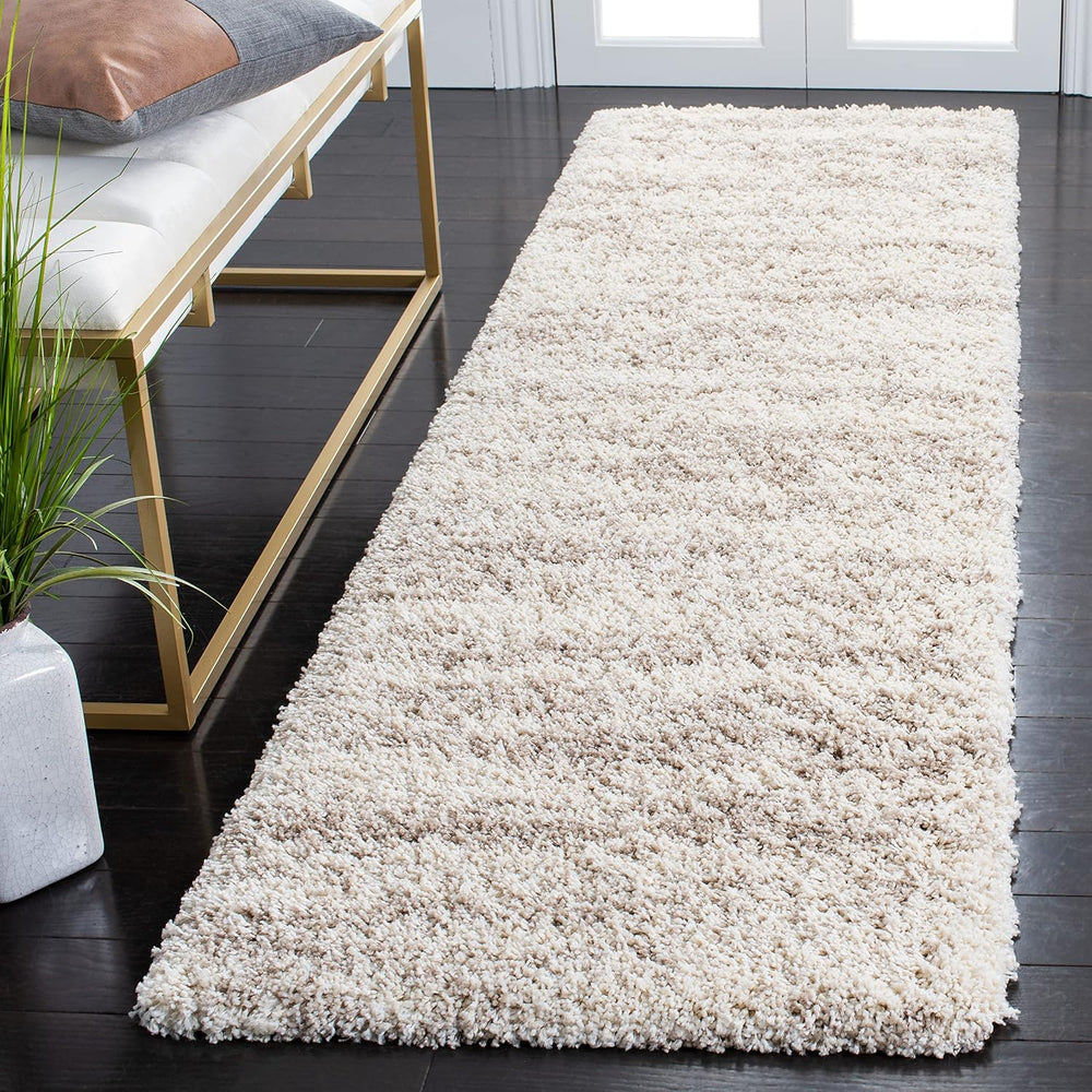 SAFAVIEH Hudson Shag Collection Runner Rug - 2'3" x 6', Ivory &a...