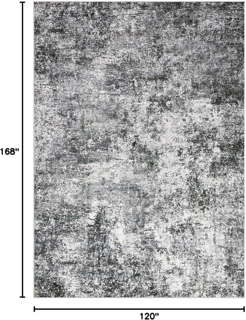 DMOYEST Area Rug Living Room Rugs 10x14 Washable Abstract Grey Carpet