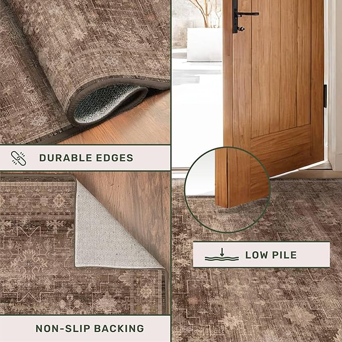 Hazo Haus Brown Rug for Living Room 10x14 - Image 5