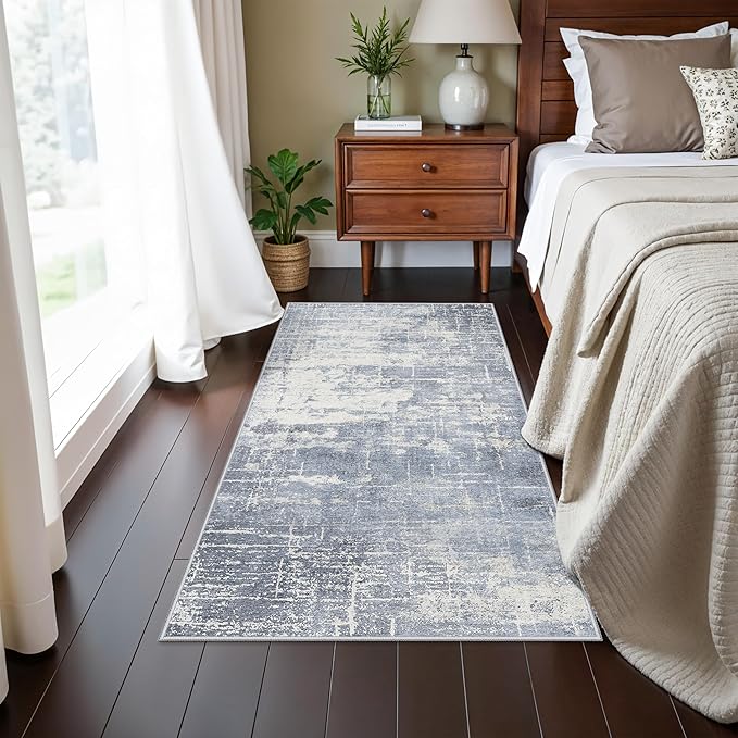 Washable 2x4 Kitchen Area Rugs: Abstract Stain-Resistant Sink Rug Non-Slip - Image 4