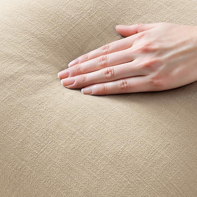 MIULEE Decorative Throw Pillow Covers Neutral Linen Fringe Throw Pillows Set of - Image 2