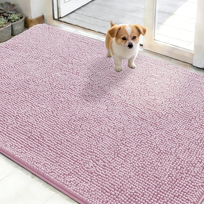 OLANLY Dog Door Mat for Muddy Paws 50x30, Absorbs Moisture and Dirt, Absorbent by OLANLY