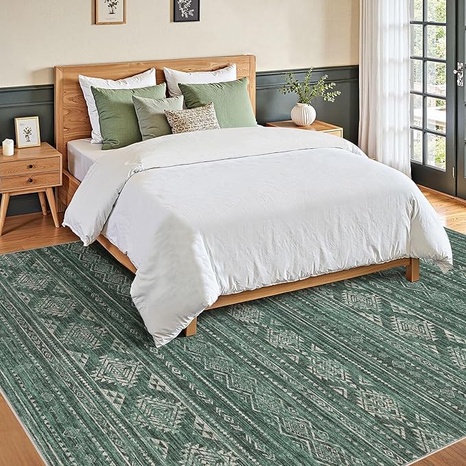Nakagishi 8X10 Area Rugs Living Room: Washable Boho Large Neutral Modern Soft - Image 5