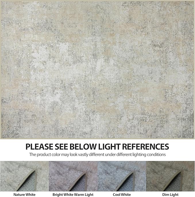 5x8 Area Rugs for Living Room Rug Washable: Abstract Rug for Dining Room - Image 7