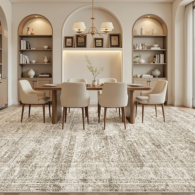 10x14 Area Rugs for Living Room, Non Slip Machine Washable Vintage Rugs - Image 4