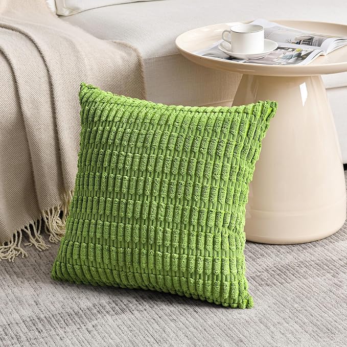 Fancy Homi 4 Packs Boho Lime Green Decorative Throw Pillow Covers 16x16 Inch - Image 2