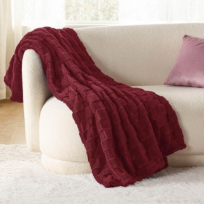 Bedsure GentleSoft Red Throw Blanket - Image 2