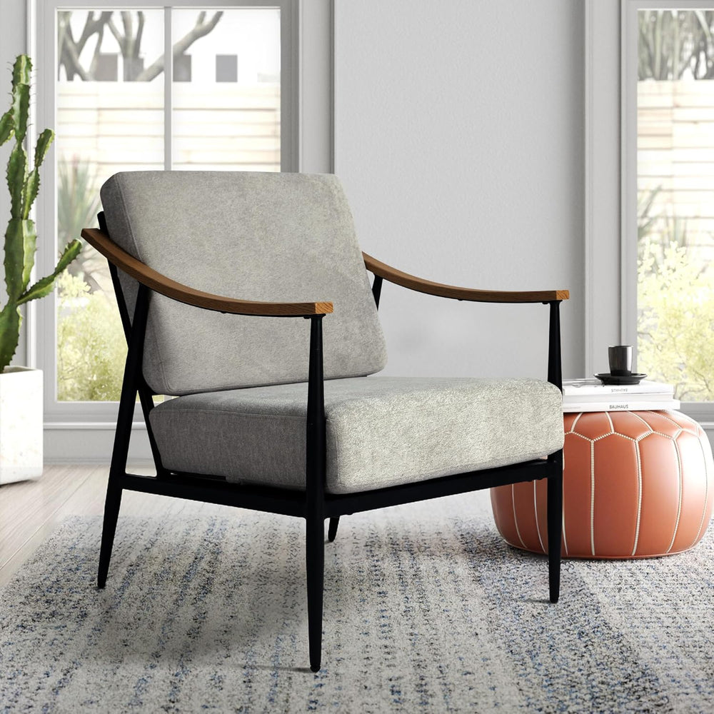 RNKSFX Modern Accent Chair for Living Room Bedroom Mid Century Arm Chair Upho...