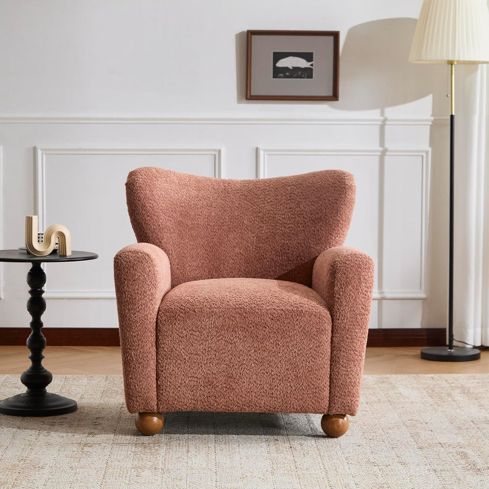 Christopher Knight Home Lindy Wingback Accent Chair, Upholstered Armchair wit...
