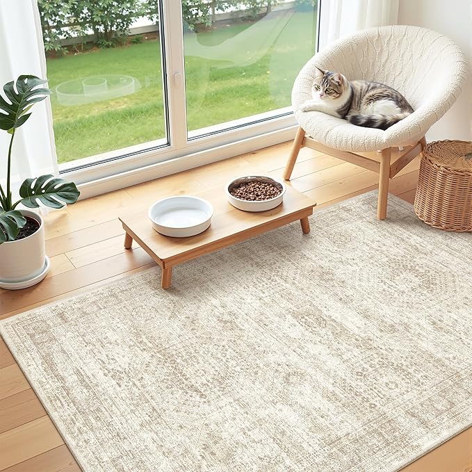 3x4 Washable Area Rug for Entryway, Soft Kitchen Rugs Non Slip for Dining Room - Image 5