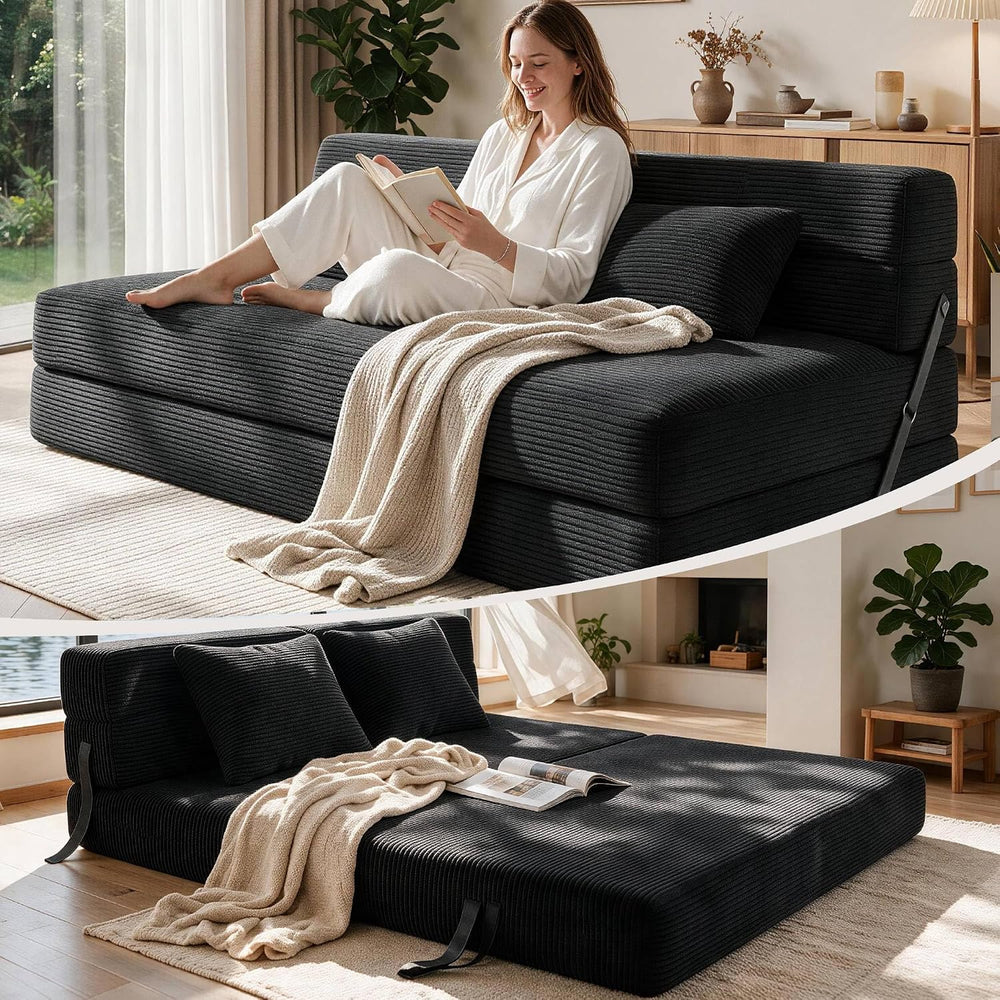 Convertible Sofa Bed,Loveseat Folding Floor Futon Sleeper Sofa Couch Bed