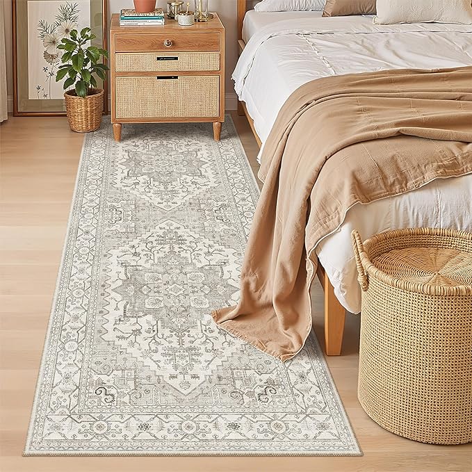 Madane Hallway Runner 3x8, Kitchen Rugs Washable Entryway Rug 8ft Vintage - Image 3