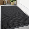 Smiry Front Door Mat Outside Entrance, Heavy Duty Natural Rubber Doormat by Smiry