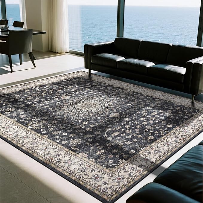 Washable Rugs 8x10 Area Rugs for Living Room, Rugs for Bedroom, Large Carpets by Srugn