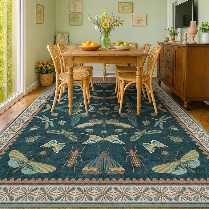 Hazo Haus Teal Green Living Room Rugs - Image 3