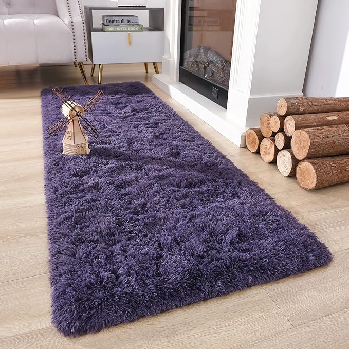 Chicrug Soft Runner Rug for Bedroom Living Room Plush Fluffy Rug 2x6 Feet - Image 3