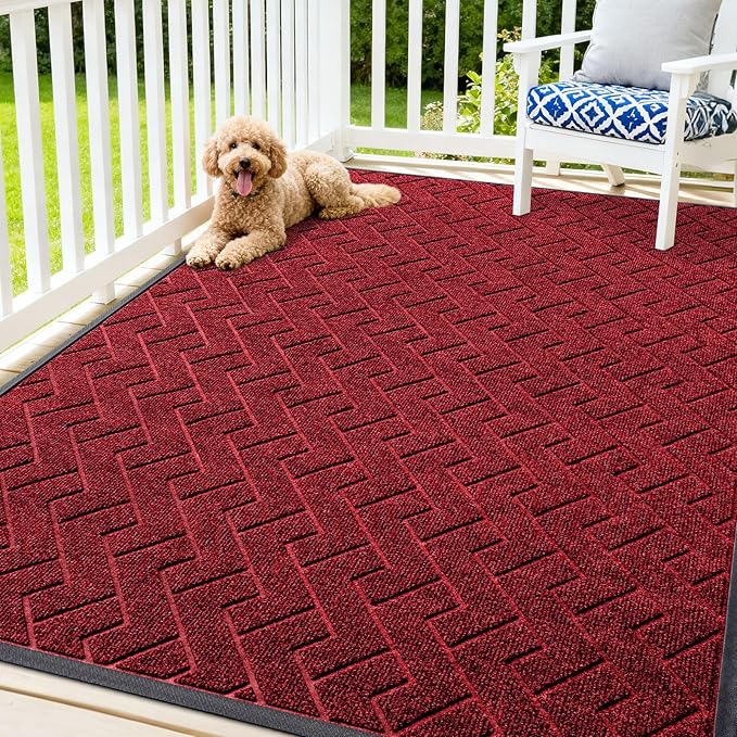 OLANLY Front Door Mat Indoor Outdoor Entrance, Waterproof All-Season, by OLANLY
