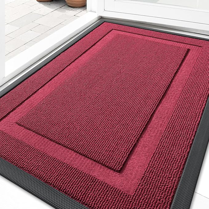 OLANLY Front Door Mat Indoor Outdoor Entrance, Waterproof All-Season, by OLANLY