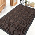 OLANLY Front Door Mat Outside Entrance 47x32, Heavy Duty Sturdy Natural Rubber by OLANLY