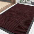 Smiry Front Door Mat Outside Entrance, Heavy Duty Sturdy Natural Rubber Doormat by Smiry