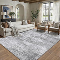 PureCozy 5x7 Grey Area Rug Washable Non Slip Modern Abstract Living Room Carpet by PureCozy