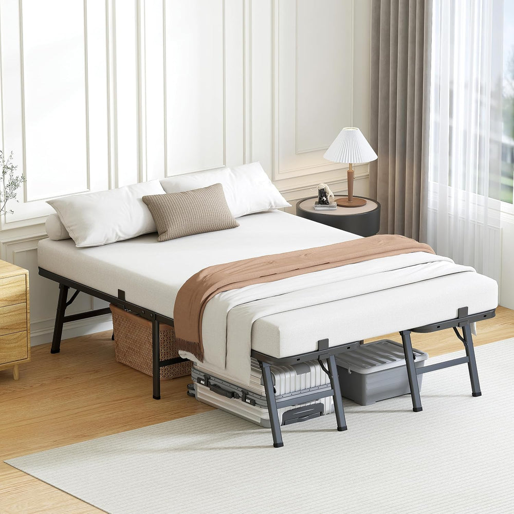 VIPSHOW 14 Inch Full Metal Folding Bed Frame,Tool-Free Assembly Platform