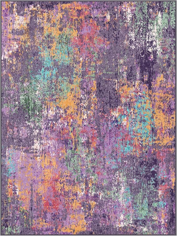 Washable Area Rugs 2'x3' Non-Slip Modern Abstract Soft - Image 7