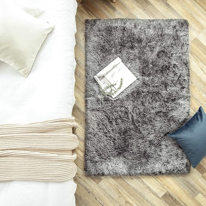Ashler HOME DECO Soft Fox Faux Fur Chair Couch Cover Area Rug - Image 3