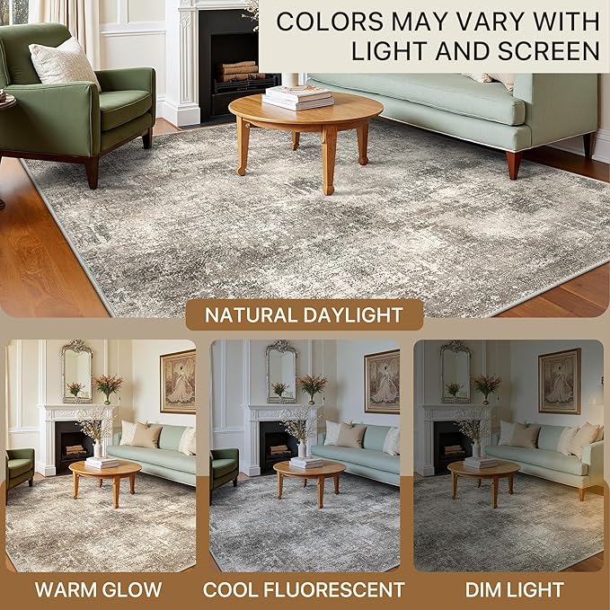 Area Rugs 6x9 for Living Room Bedroom, Modern Abstract Machine Washable Rug - Image 7