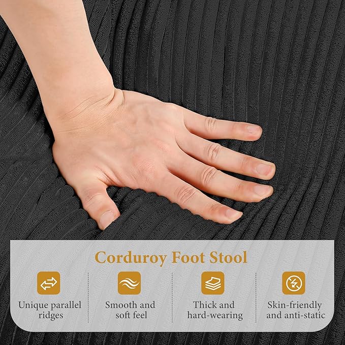 Vesgantti Large Ottoman for Modular Sofa, 29.5" Corduroy Ottoman with Sp...