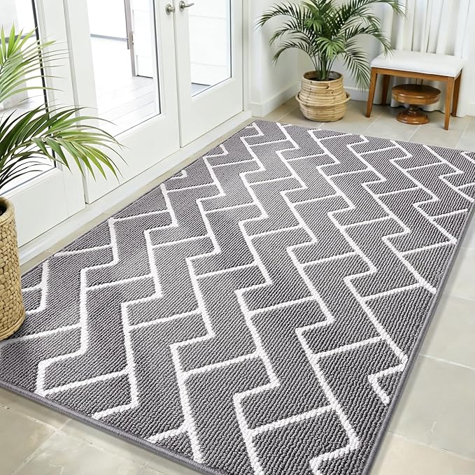 OLANLY Front Door Mat, Non-Slip Rubber Backing, Dirt Resistant and Absorbent by OLANLY