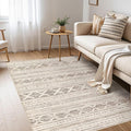 Nakagishi Area Rug Living Room Rugs: 4x6 Soft Machine Washable Boho Neutral by NakagishiAreaRug