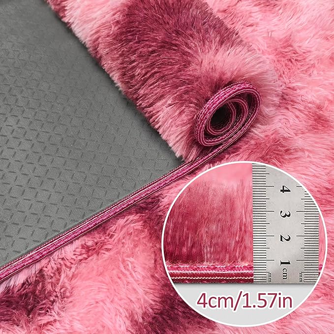 Tie-Dyed Red 2x6 Machine Washable Runner Rugs - Image 5