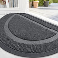 OLANLY Half Circle Door Mat Indoor Outdoor Entrance Welcome, Waterproof by OLANLY