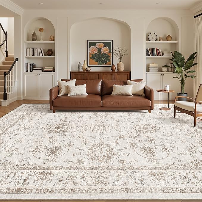 Madane 9x12 Area Rugs for Living Room, Machine Washable Rug by Madane