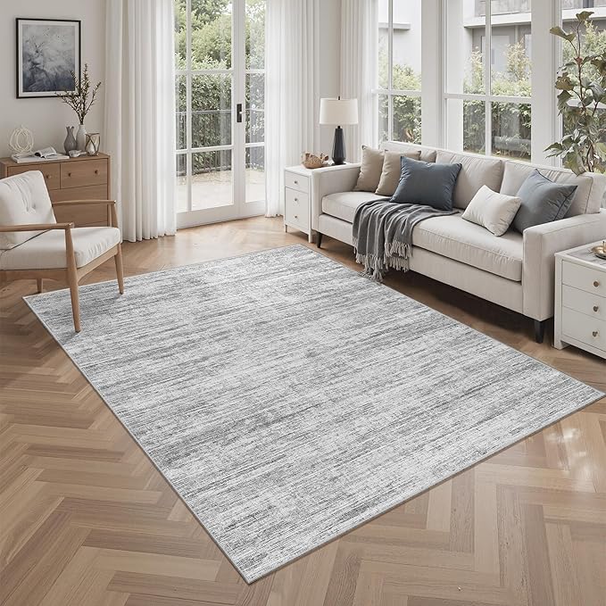 4x6 Rug - Stain Resistant Abstract Washable Rugs, Anti Slip Area Rugs by Unknown